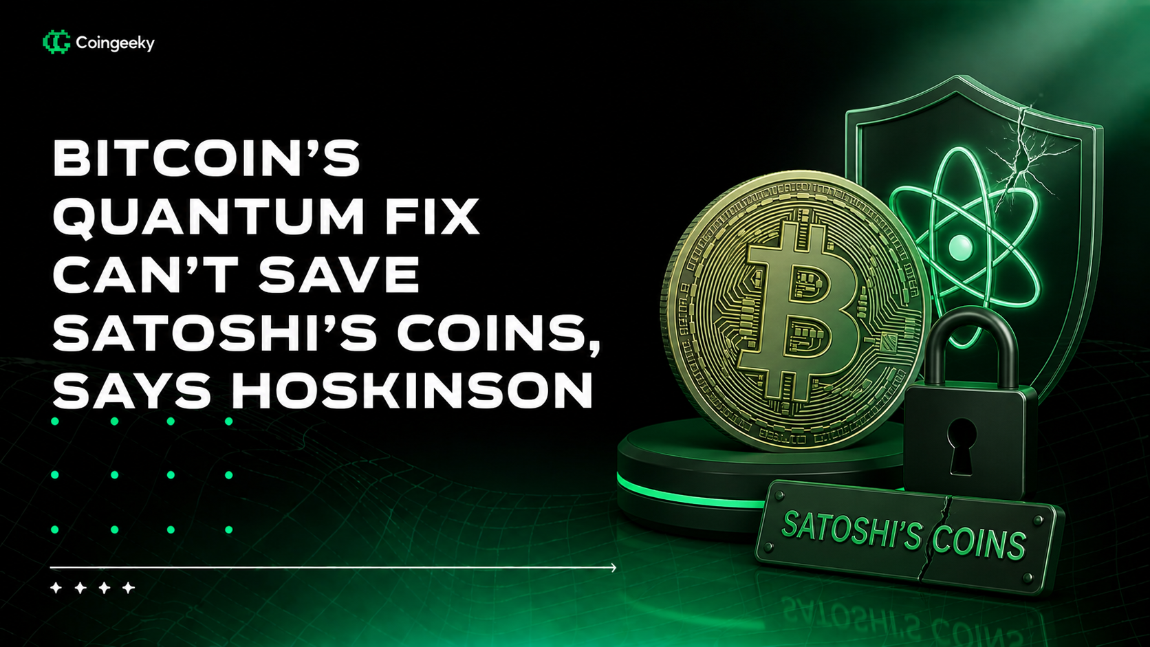 Bitcoin’s Quantum Fix Can’t Save Satoshi’s Coins, Says Hoskinson