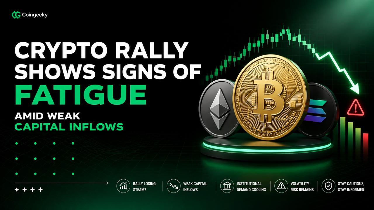 Crypto Rally Shows Signs of Fatigue Amid Weak Capital Inflows