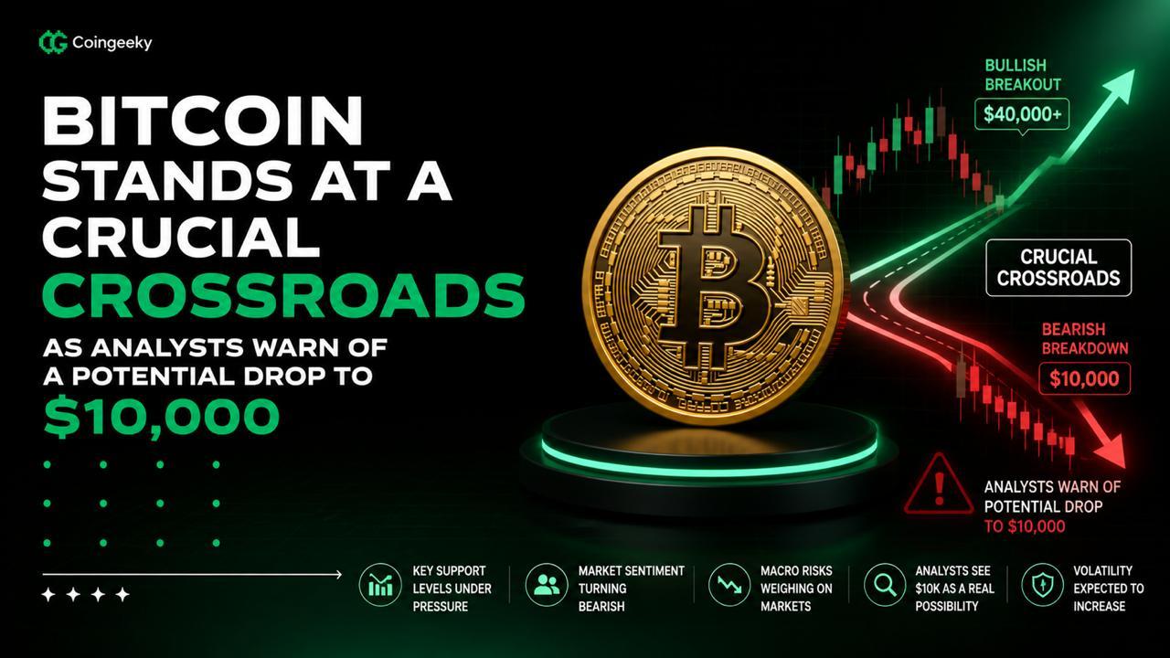 Bitcoin Stands at a Crucial Crossroads as Analysts Warn of a Potential Drop to $10,000