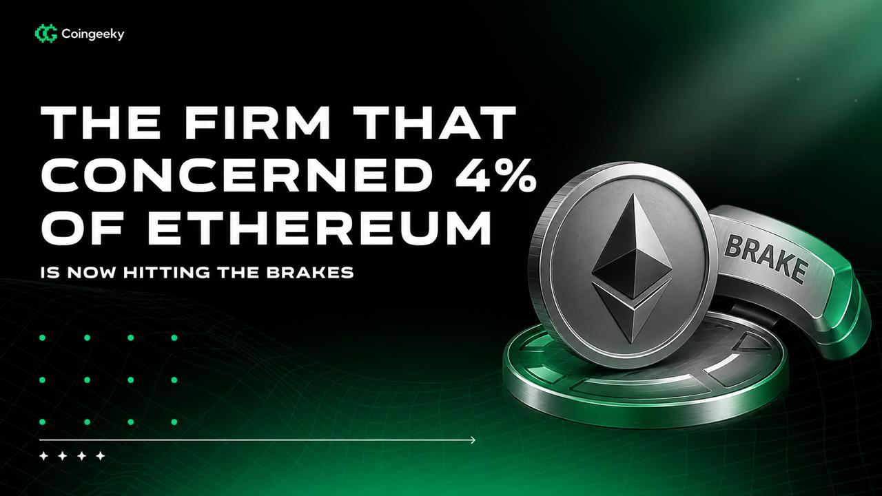 The Firm That Cornered 4% of Ethereum Is Now Hitting the Brakes