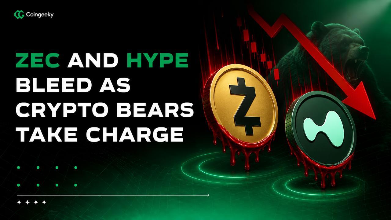 ZEC and HYPE Bleed as Crypto Bears Take Charge