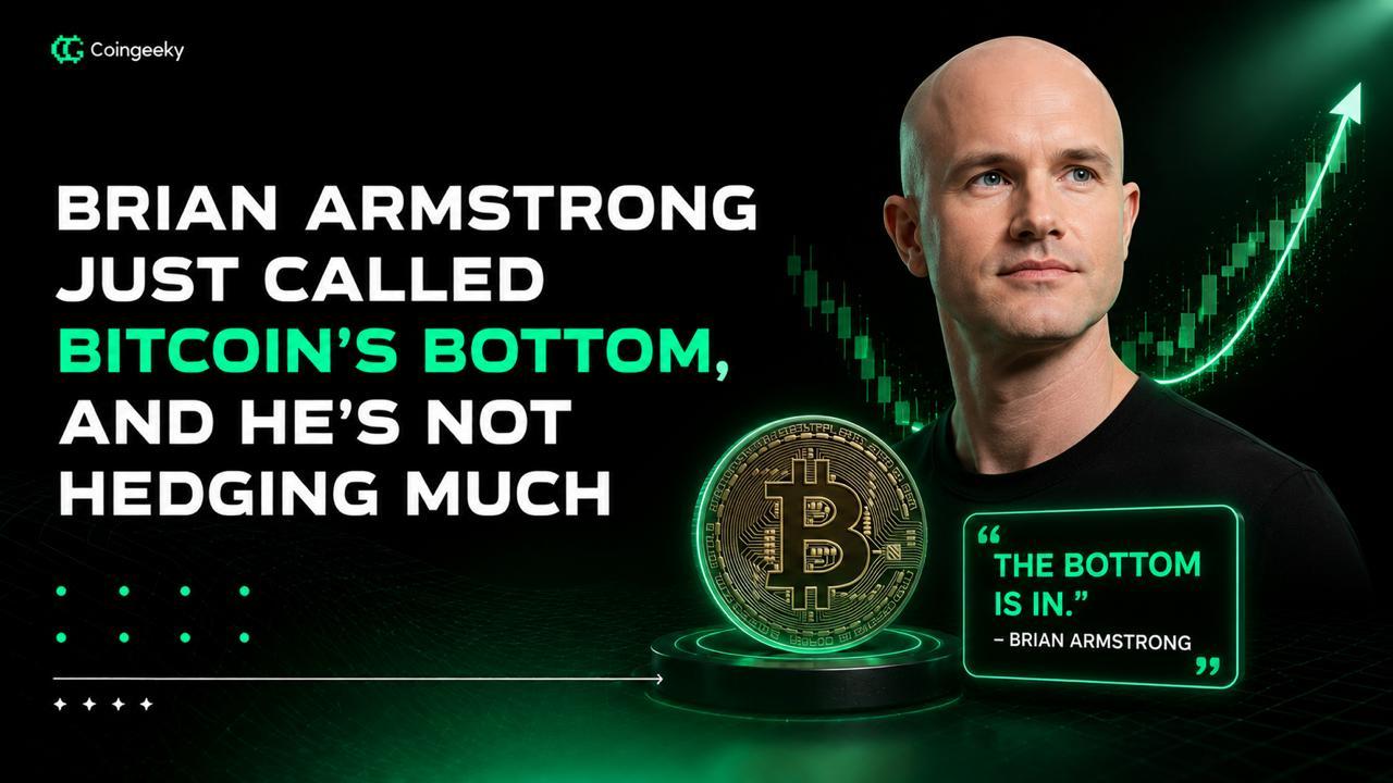 Brian Armstrong Just Called Bitcoin's Bottom, and He's Not Hedging Much
