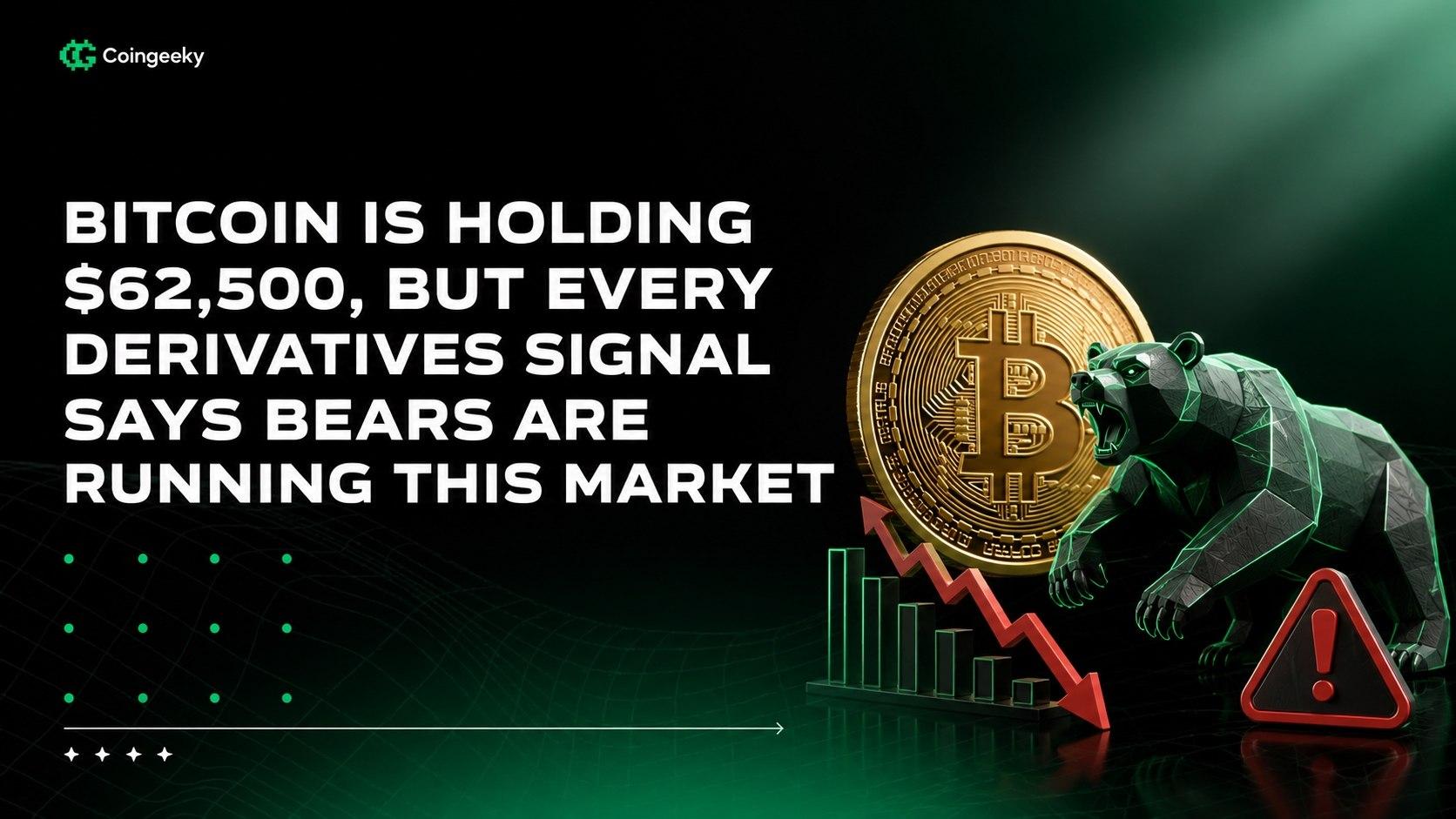 Bitcoin Is Holding $62,500, But Every Derivatives Signal Says Bears Are Running This Market