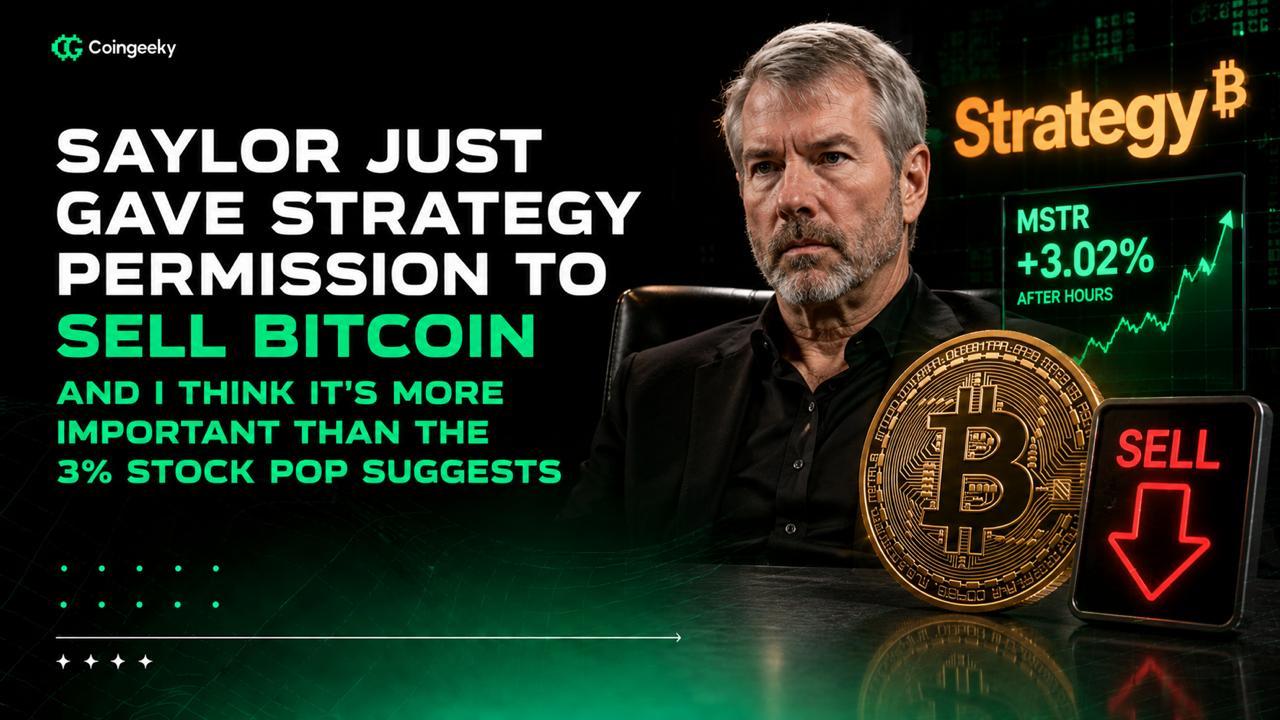 Saylor Just Gave Strategy Permission to Sell Bitcoin And I Think It's More Important Than the 3% Stock Pop Suggests