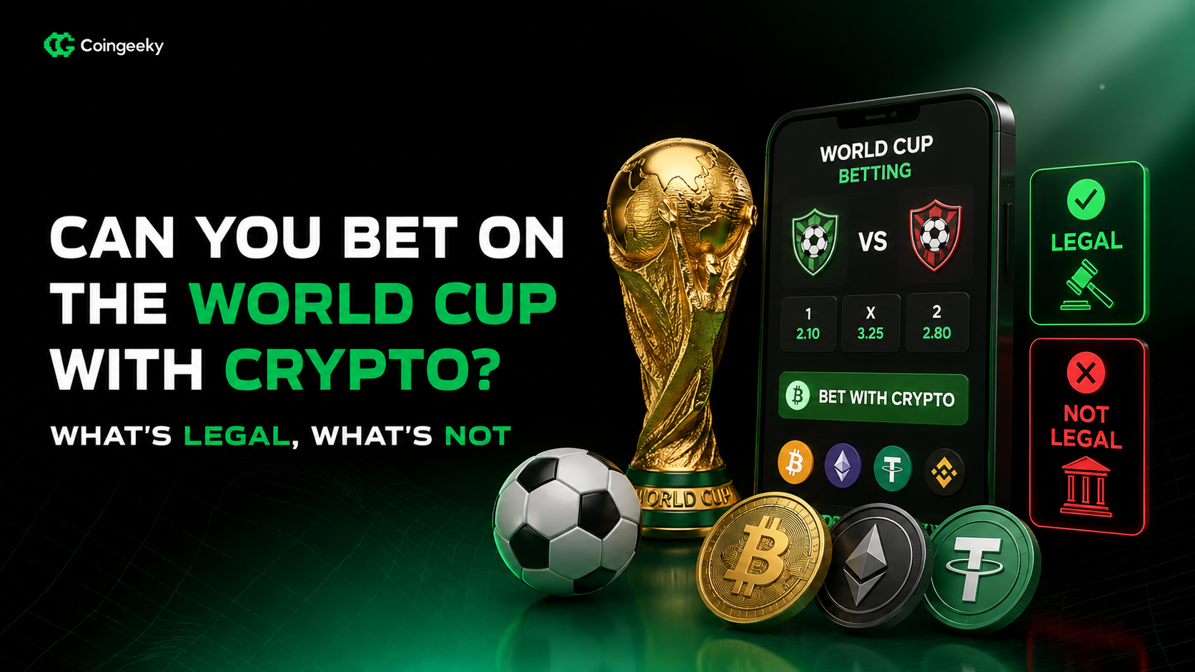 Can You Bet on the World Cup With Crypto? What's Legal, What's Not