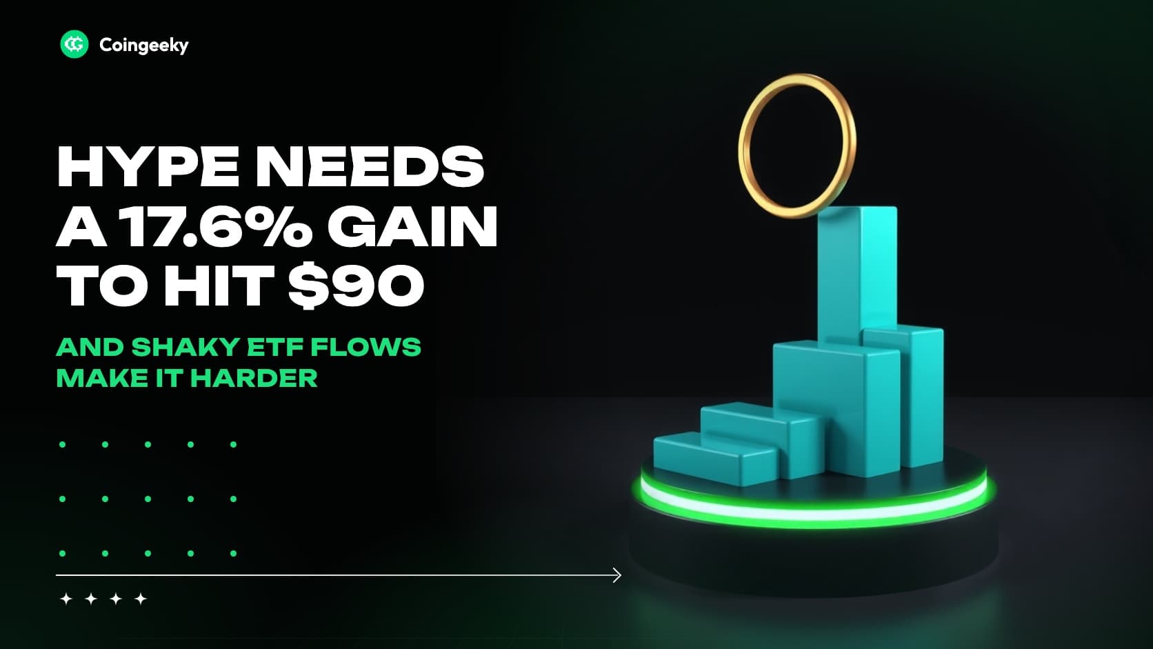 Hyperliquid's HYPE needs a 17.6% gain to hit $90, and shaky ETF flows make it harder